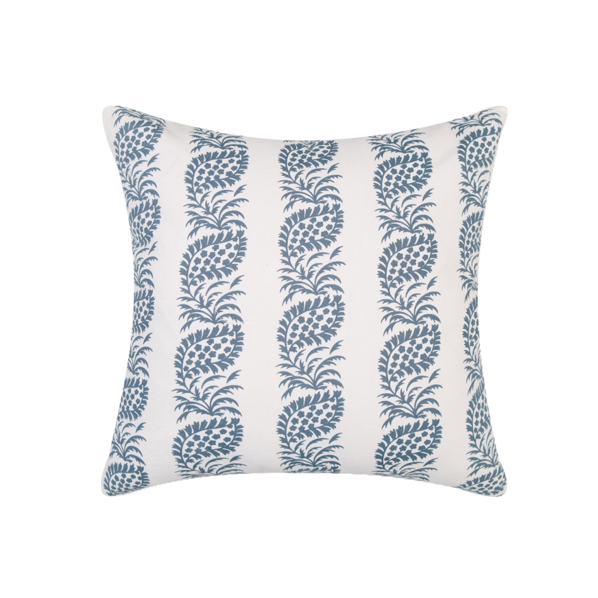 HU-MP2020JS01NVOP White With Navy Blue Block Pattern And Polyester Insert Pillow