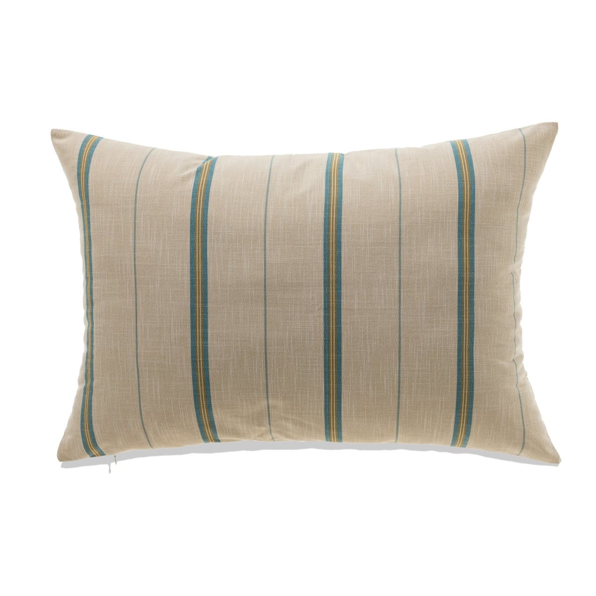 HU-MPFS1422JTBLOP French Stripe Blue On Beige With Polyester Insert Pillow