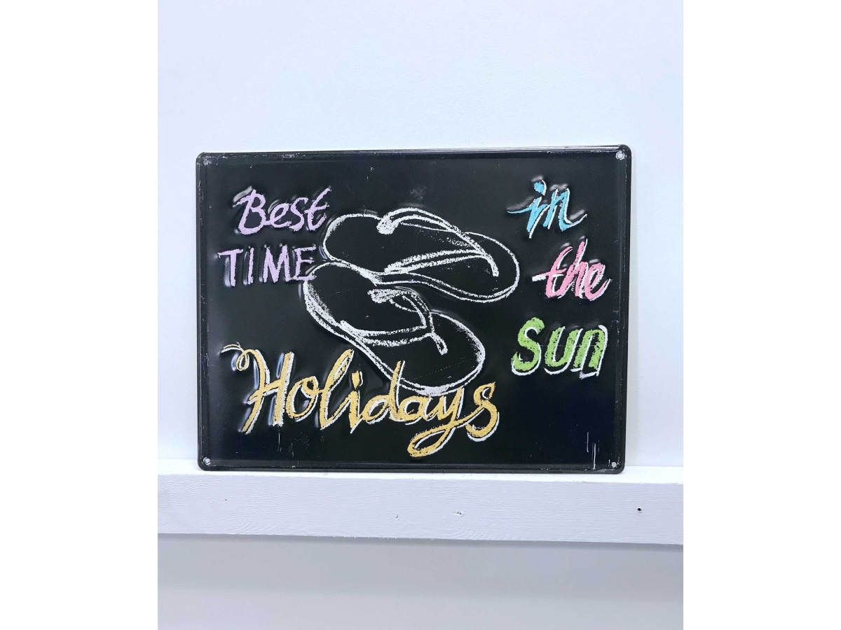 IV-S16-GT094 Holiday Sun Vintage Metal Wall Decor