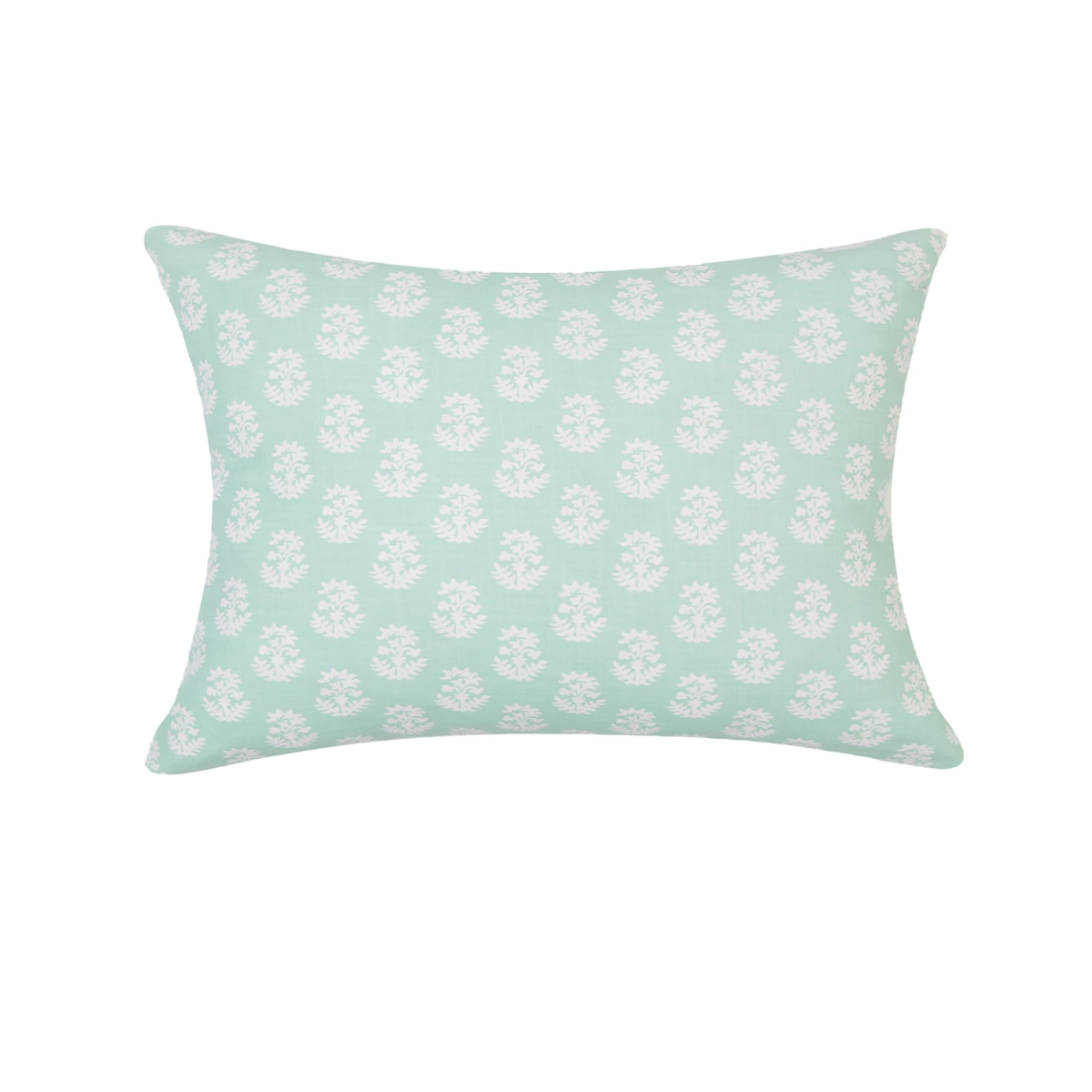 HU-MP1218JS02GROP Green With White Flowers And Polyester Insert Pillow