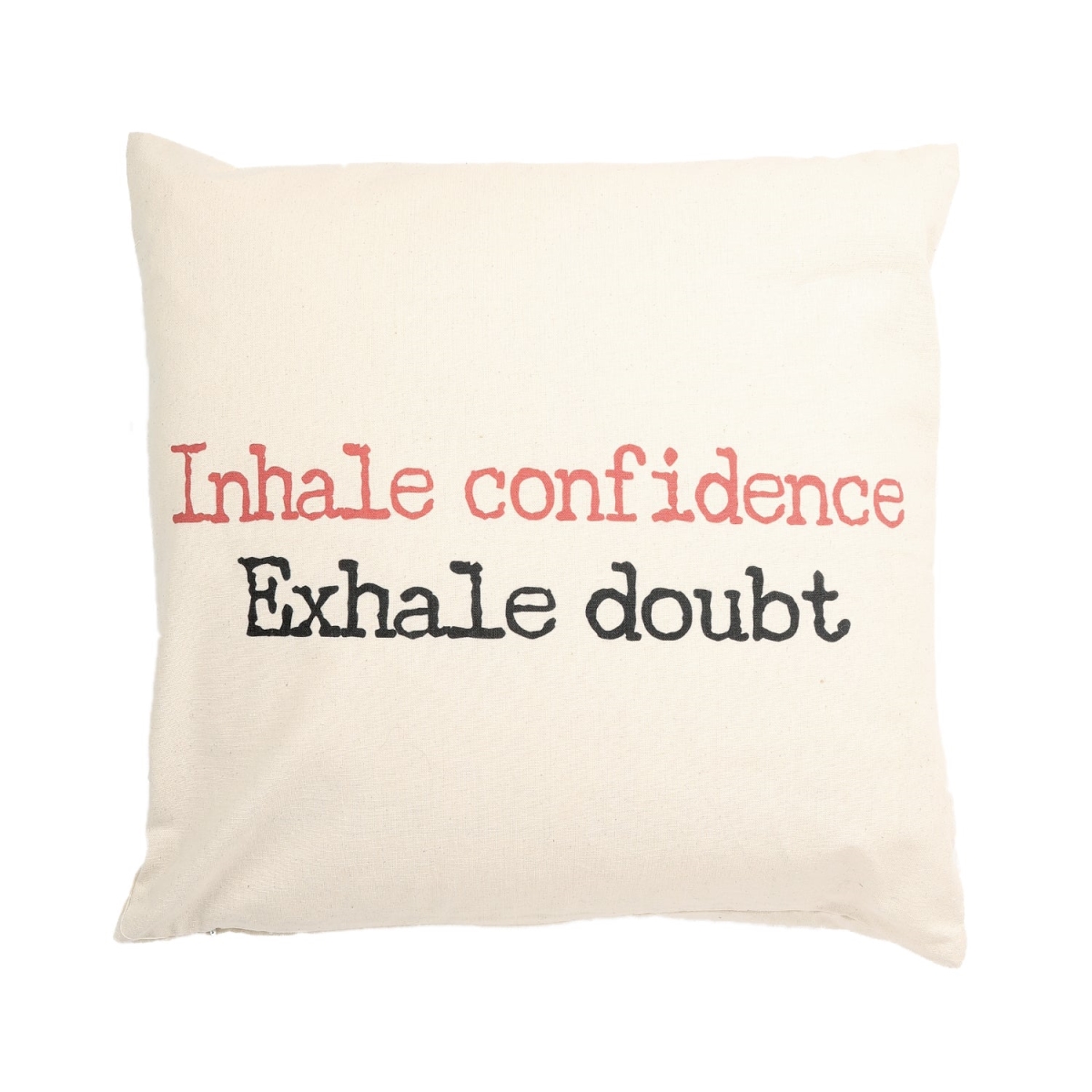 HU-YG1818IC03OF Inhale Confidence Exhale Doubt With Feather Down Insert Pillow