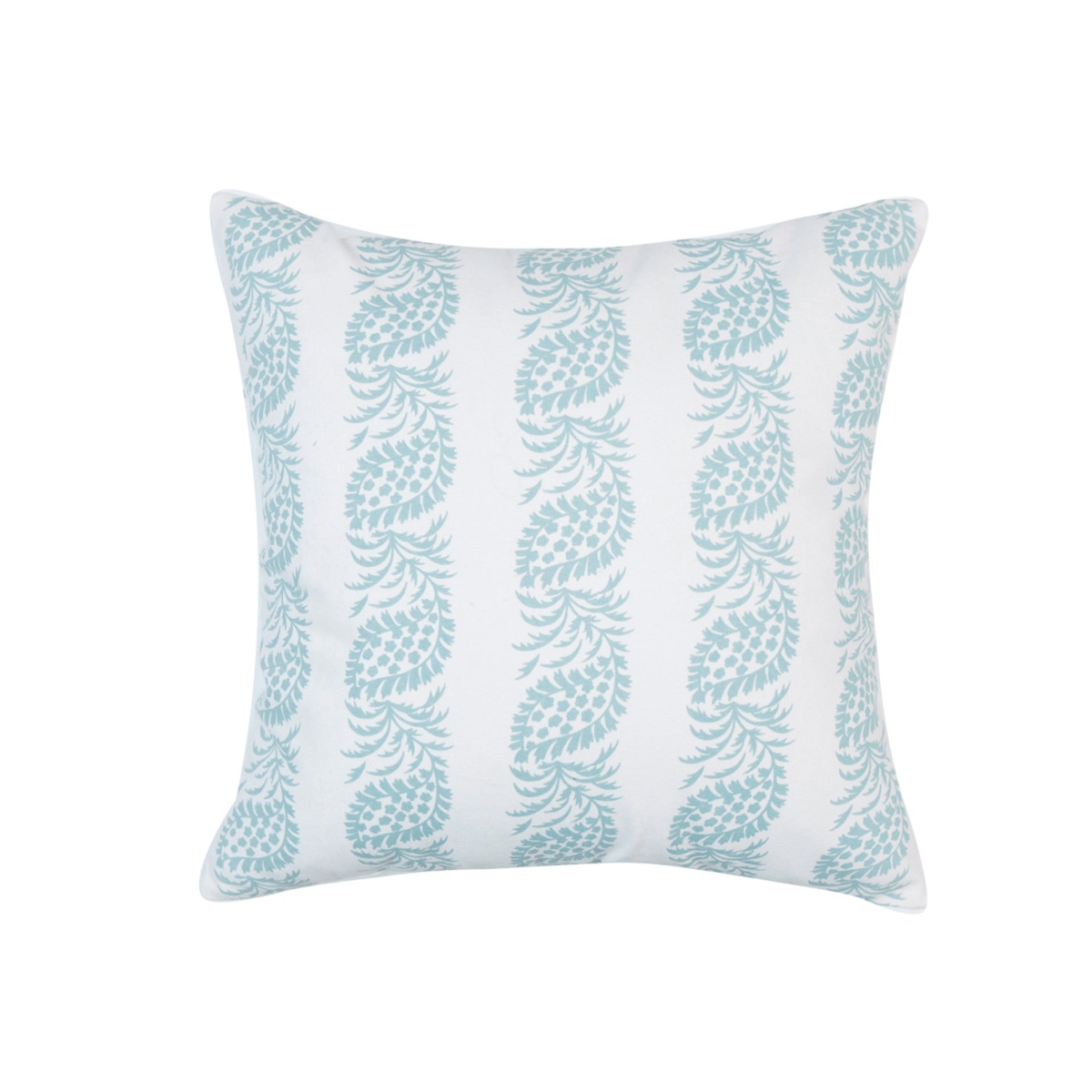 HU-MP2020JS01BLXX White With Blue Block Pattern Pillow Cover