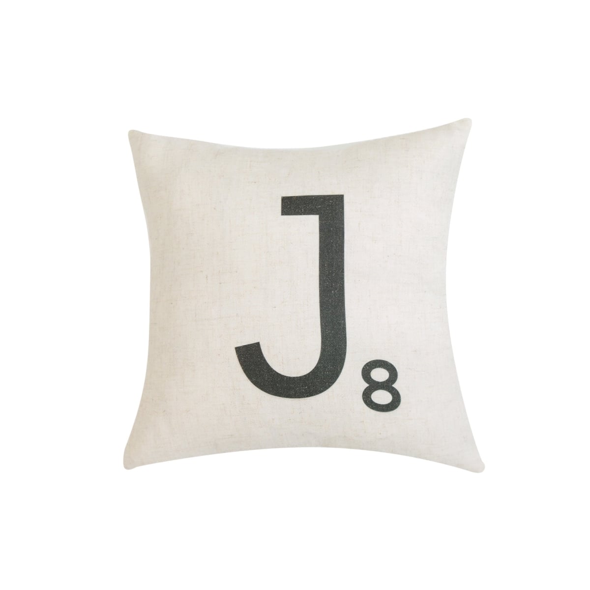 HU-SL1616ICJ8OF Letter-J8 With Feather Down Insert Pillow