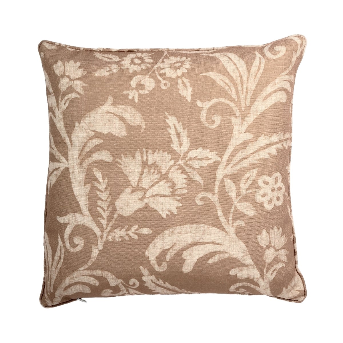 HU-DB2020TW03XX Beige And White Floral Pattern Pillow Cover