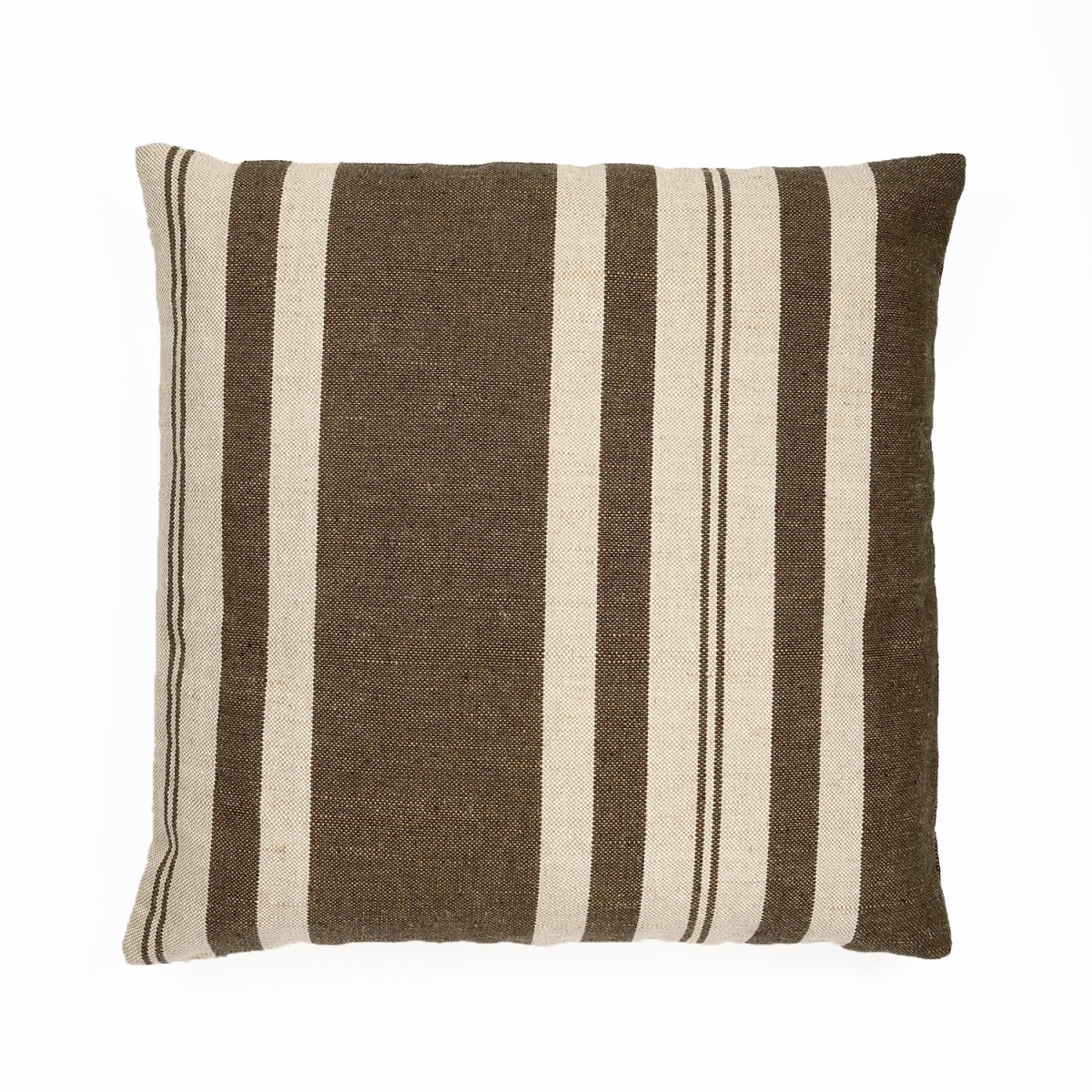 HU-MH2020JS07OP Dark Brown Stripewith Polyester Insert Pillow