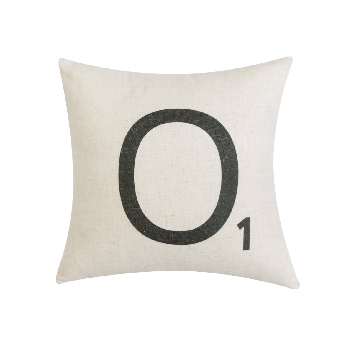 HU-SL1616ICO1OF Letter-O1 With Feather Down Insert Pillow