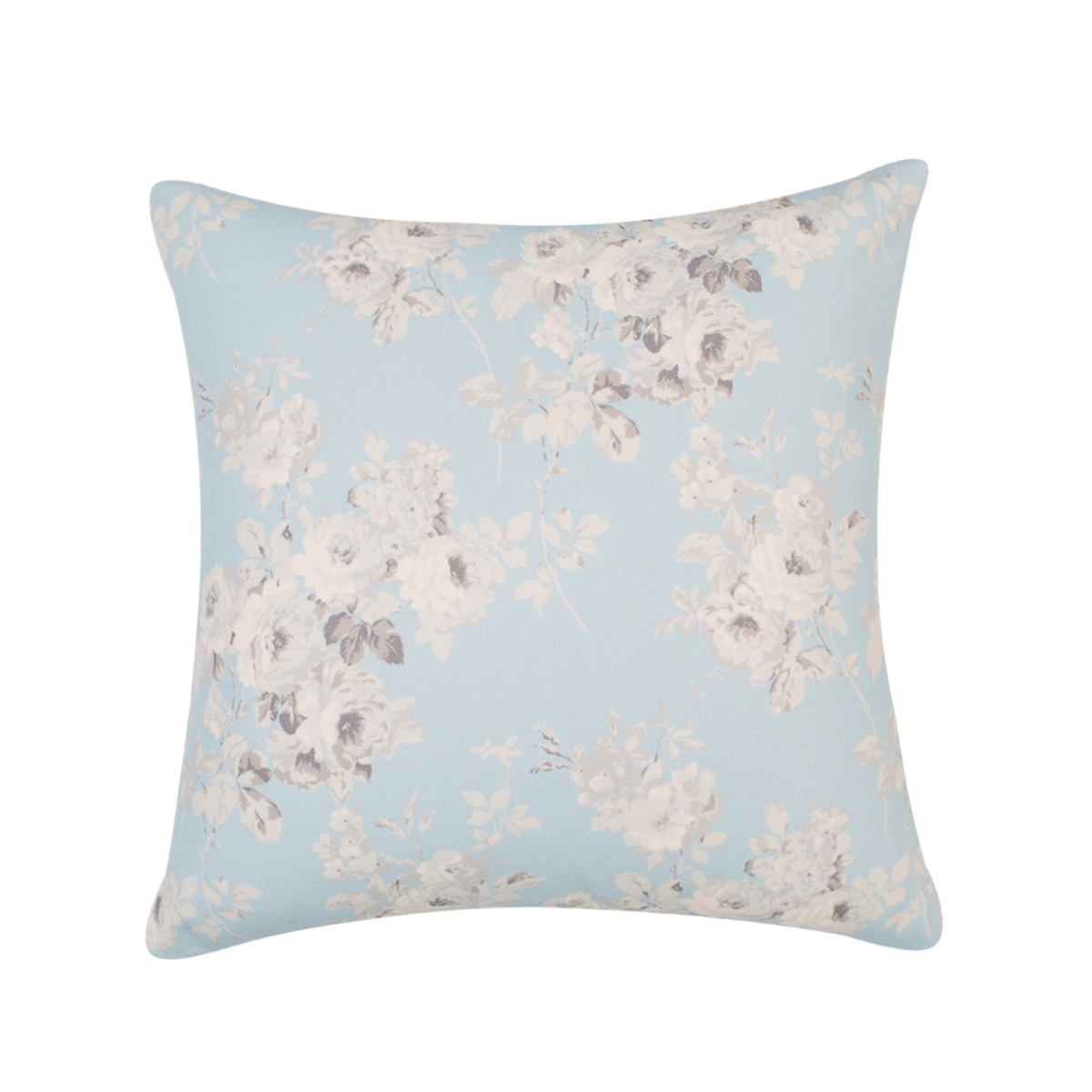 HU-MP2424KS01BLXX Romantic Blue With White And Gray Floral Pattern Pillow Cover