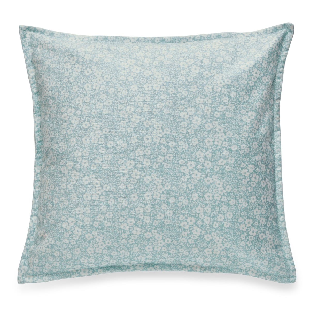 HU-LF2020EG02SBOP Square Sea Blue And White Floral Print With Polyester Insert Pillow