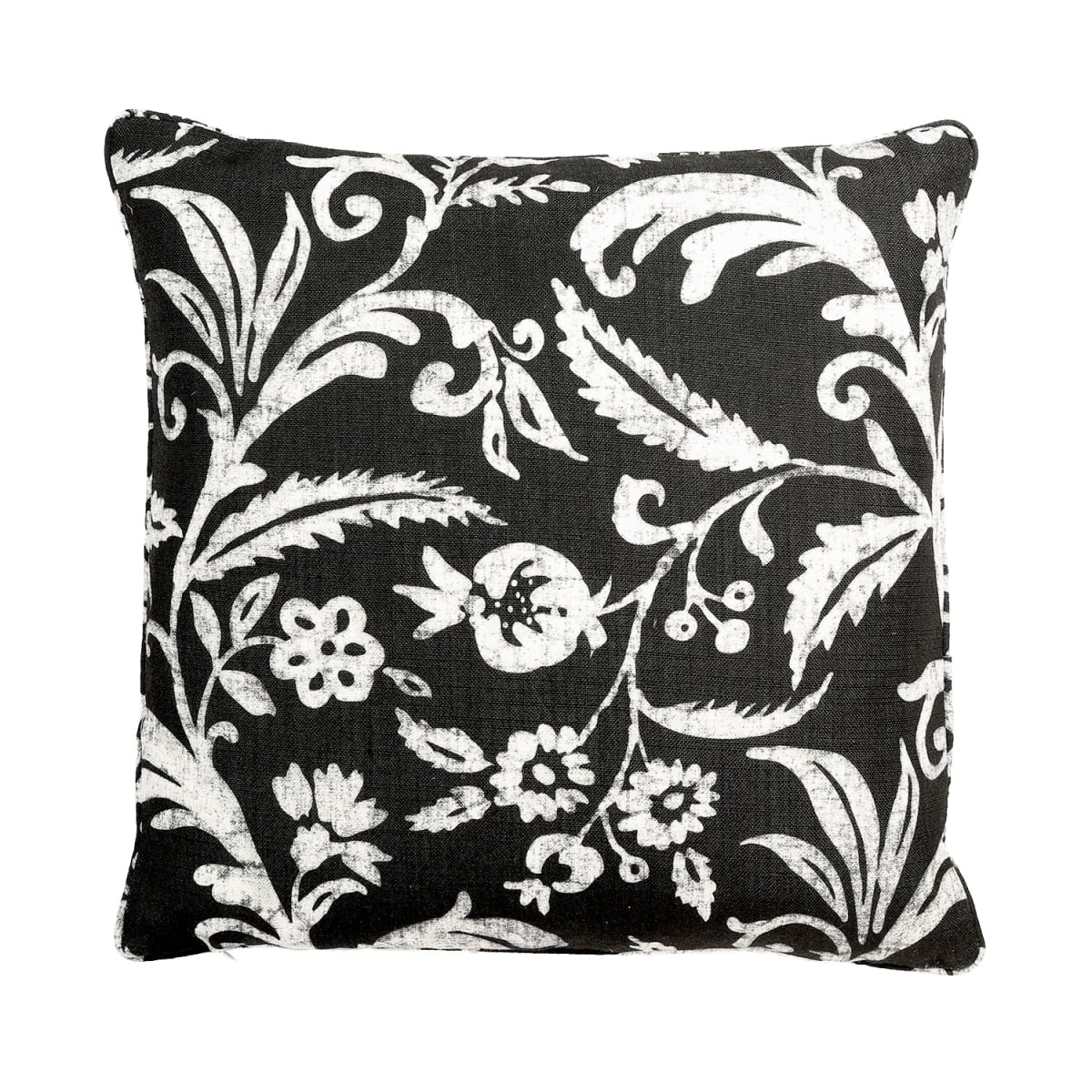 HU-DB2020TW06XX Black And White Floral Pattern Pillow Cover