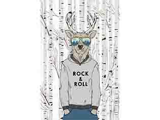 IV-S17-CB019 Vintage Reindeer Wall Decor