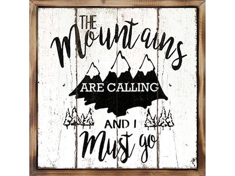 IV-S17-CB020 Mountains Calling Vintage Wall Decor
