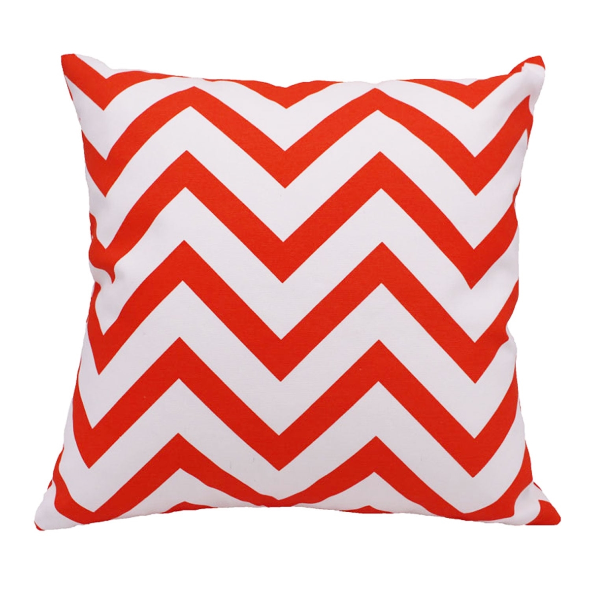 HU-LA1818CV15OF Red And White Chevron Pattern With Feather Down Insert Pillow