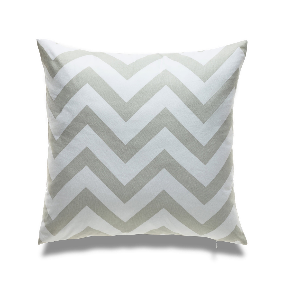 HU-LA1818CV13OP Beige And White Chevron Pattern With Polyester Insert Pillow