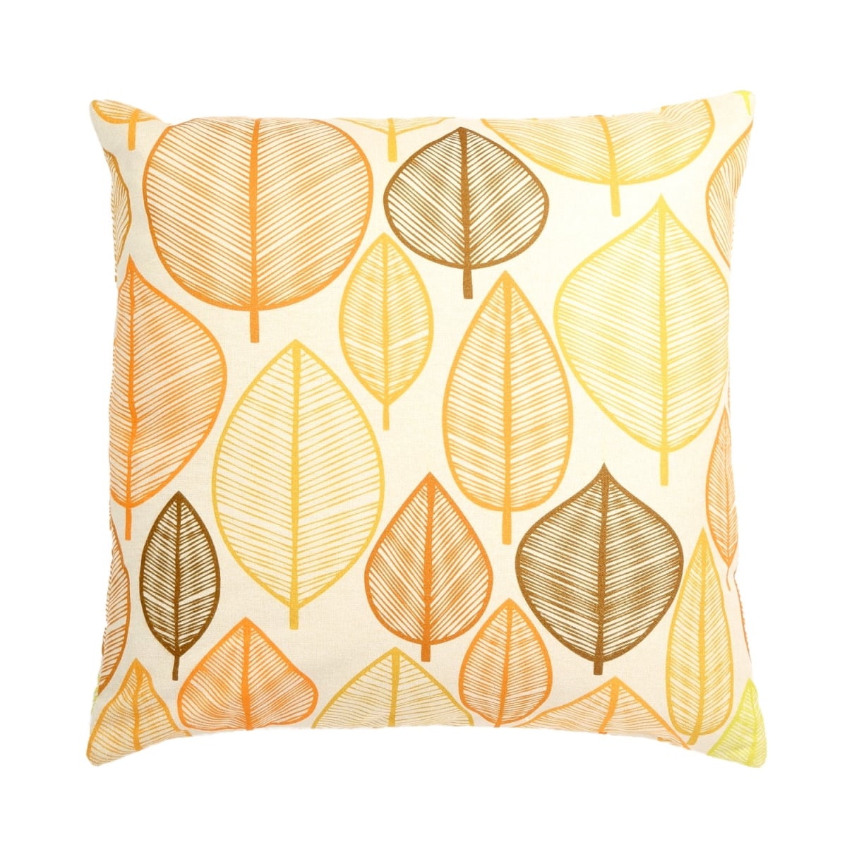 HU-LF1818IC03OP Yellow, Orange And Brown Leaves With Polyester Insert Pillow