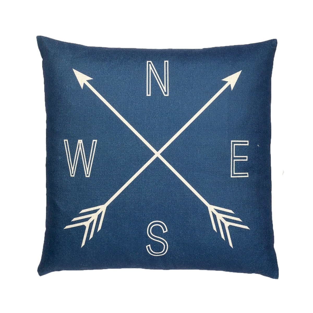 HU-LO1818ICNSXX Compass Points- N E S W Pillow Cover