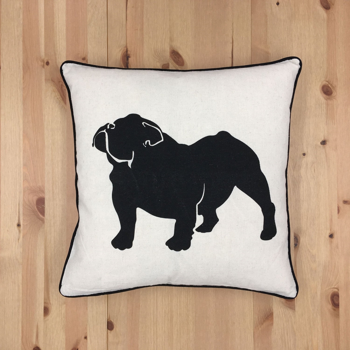 HU-SA1818TB03OF Bulldog With Feather Down Insert Pillow
