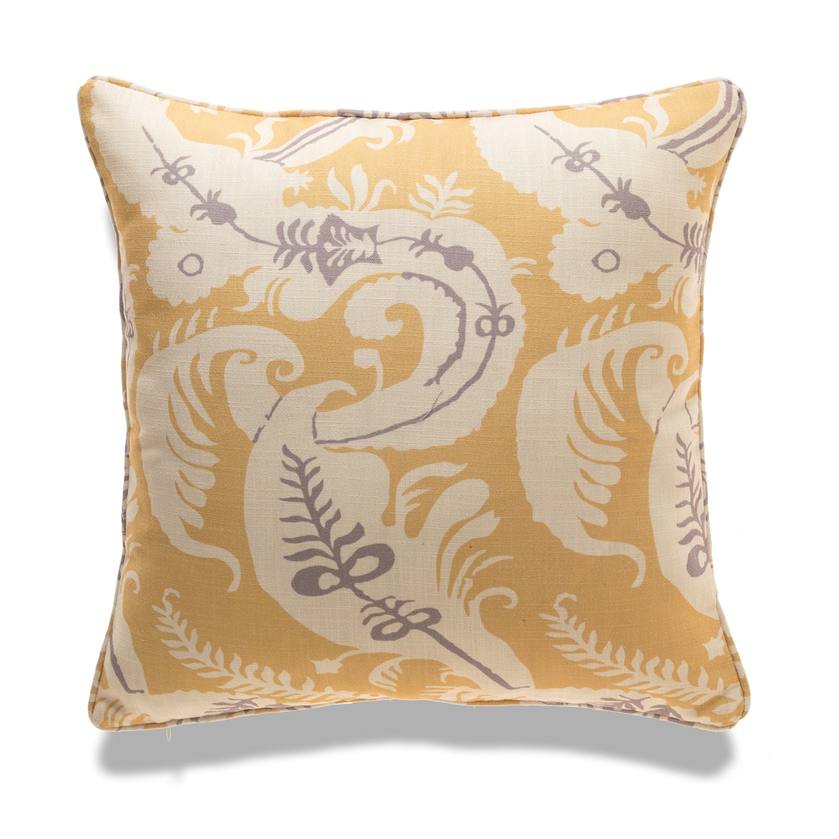 HU-VA2020TW06OP Vienna Yellow Floral With Polyester Insert Pillow