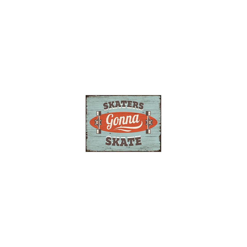 IV-S17-G241 Skaters Wooden Sign Wall Decor