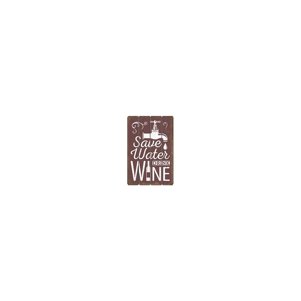 IV-S17-G294 Water & Wine Wooden Sign Wall Decor