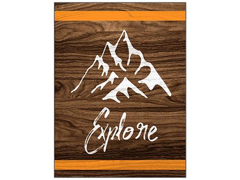 IV-S17-G330 Explore Wooden Sign Wall Decor