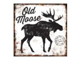 IV-S17-GT097 Old Moose Vintage Metal Wall Decor