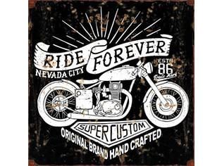 IV-S17-GT113 Ride Forever Vintage Metal Wall Decor