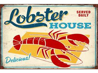 IV-S17-GT135 Lobster Vintage Metal Wall Decor