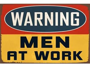 IV-S17-GT136 Warning Vintage Metal Wall Decor