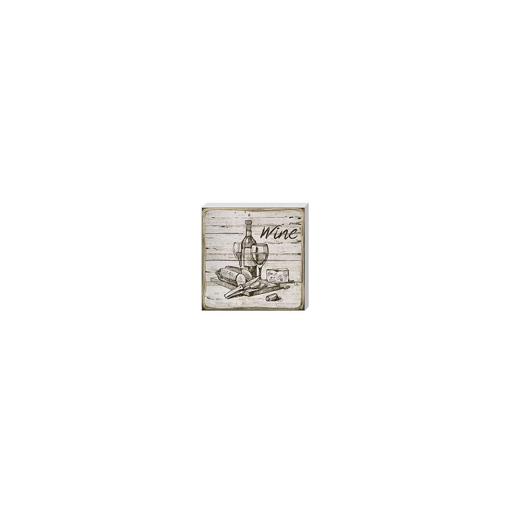 IV-S17-HZ004 Wine Vintage Block Sign Wall Decor