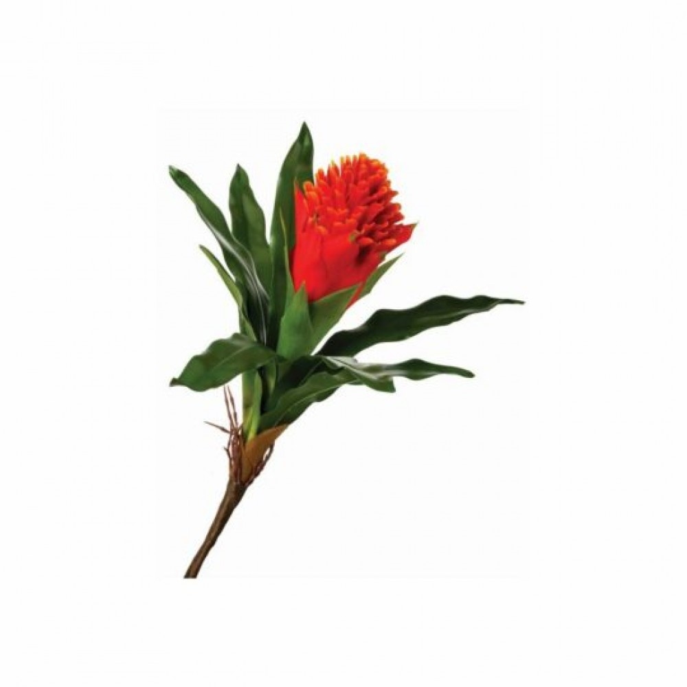 CM-RT897OR_Q01 Orange Bromeliad Plant Artificial Flower