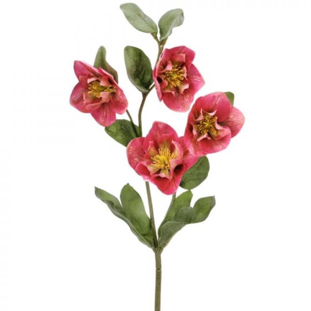 CM-RT877PK_Q01 Pink Hellebores Spray Artificial Flowers