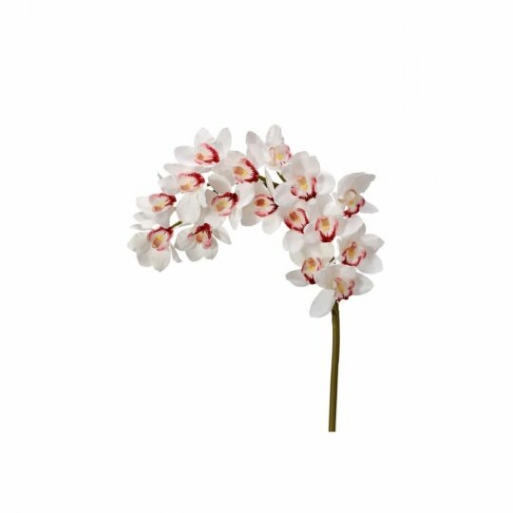 CM-RT924WH_Q01 White Grand Cymbidium Orchid Spray Artificial Flower