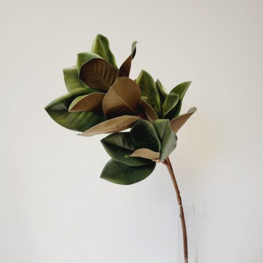 CM-OM457GR_Q01 Magnolia Leaf Spray Faux Plants And Trees