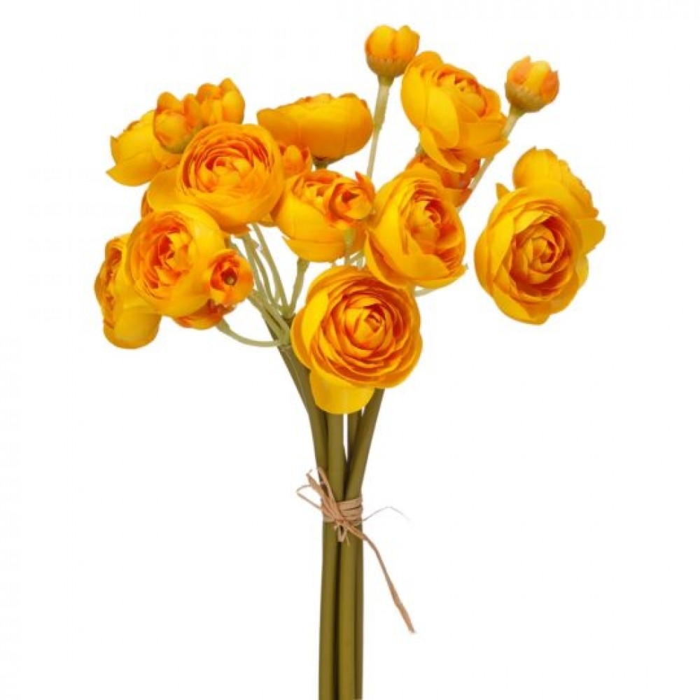CM-RT867YE_Q01 Yellow Ranunculus Bundle Artificial Flowers