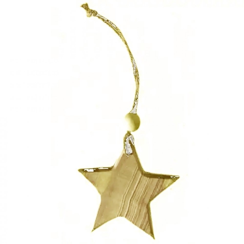 CM-OM445NA_Q01 Wooden Star Ornament