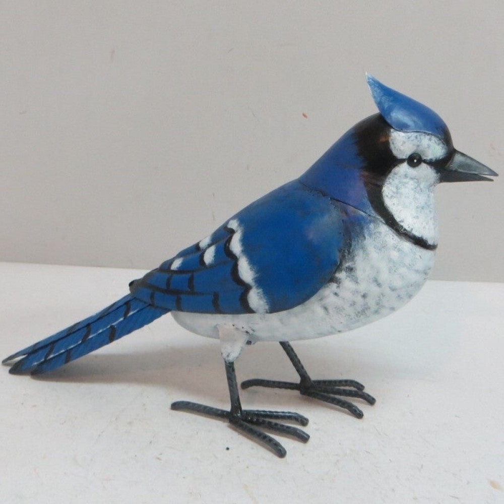 AI-GG9618_Q01 Blue Jay Metal Figurine