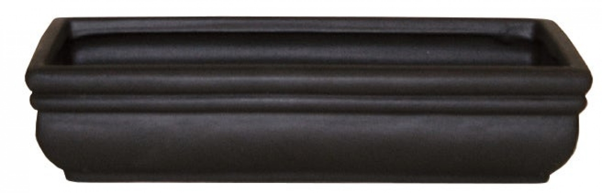 AI-CE6001BLA_Q01 Matte Black Starter Plant Ceramic Planter