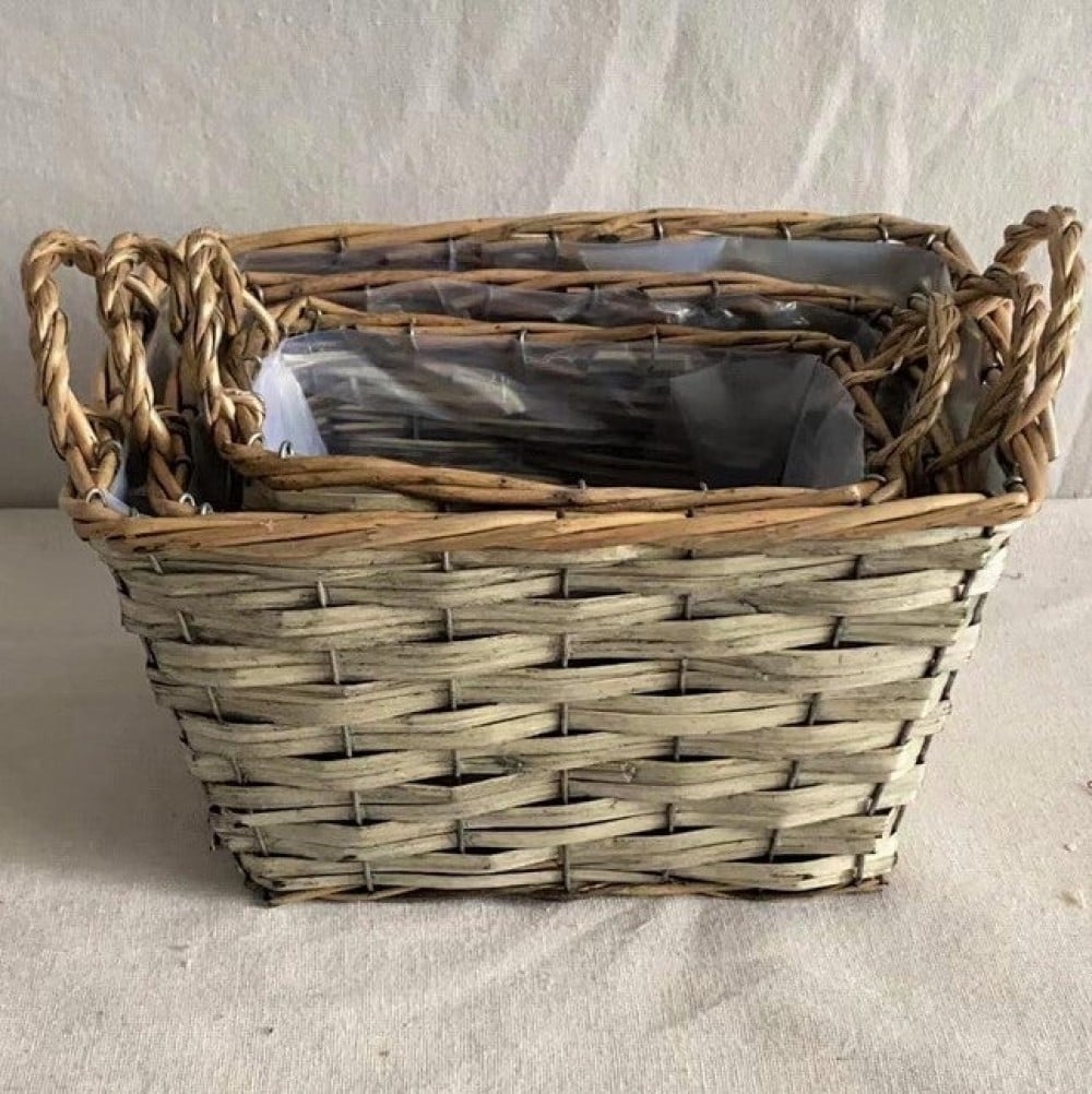 Picture of MDR Trading Inc. AI-2253-285 Set Of 3 Rectangular With Handles Baskets