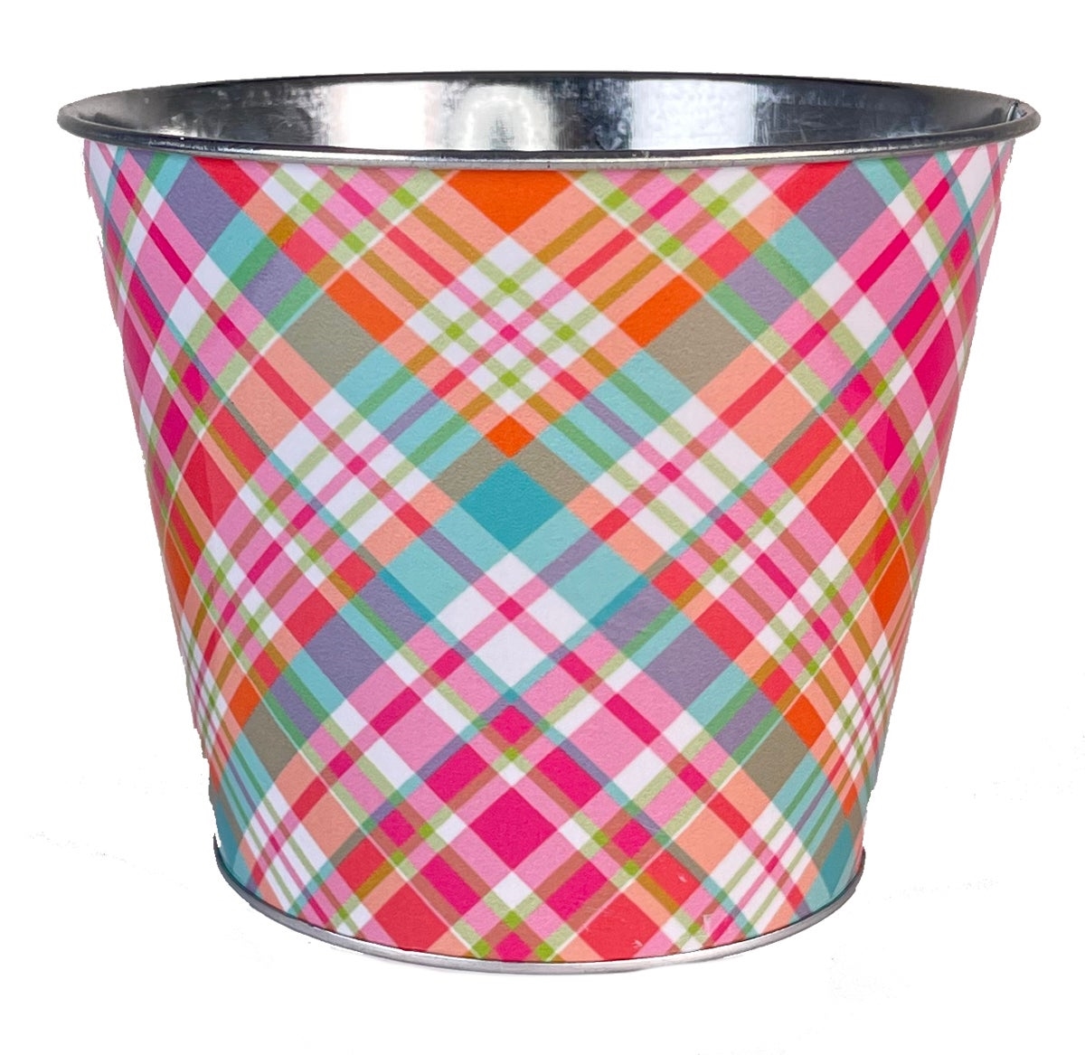 AI-GA3266MUL_Q01 Springtime Plaid Pattern Planter