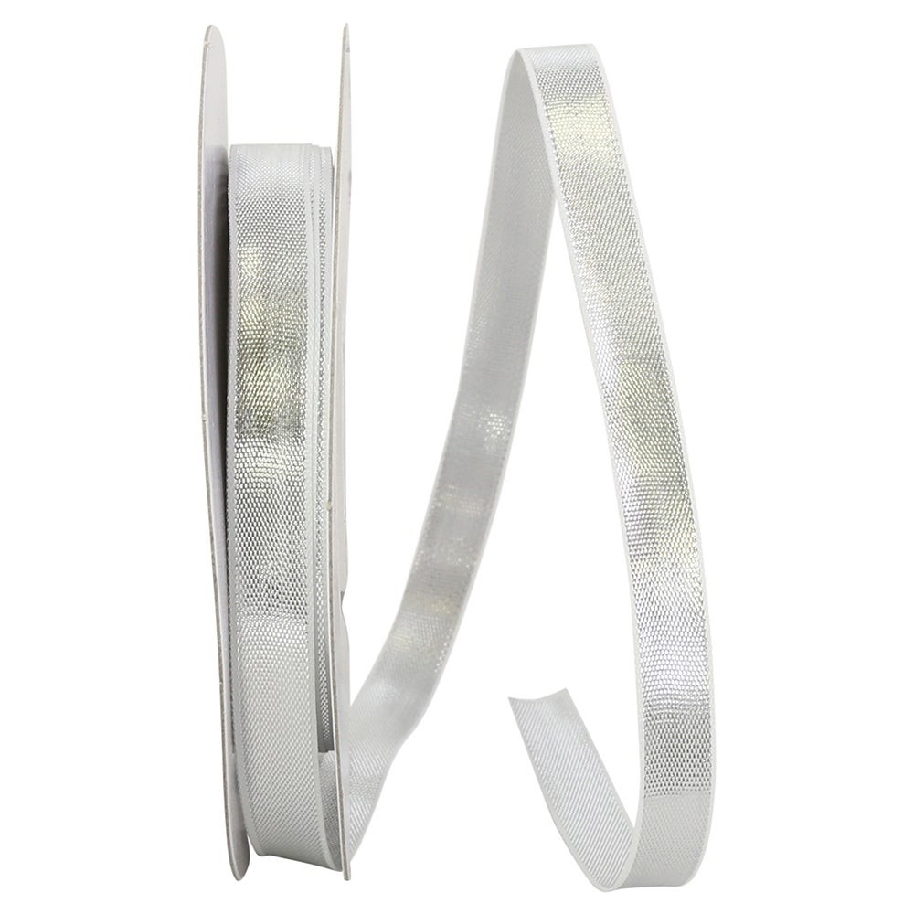 AI-RI031085 5/8'X25Yds Maribel Silver Wired Edge Ribbon