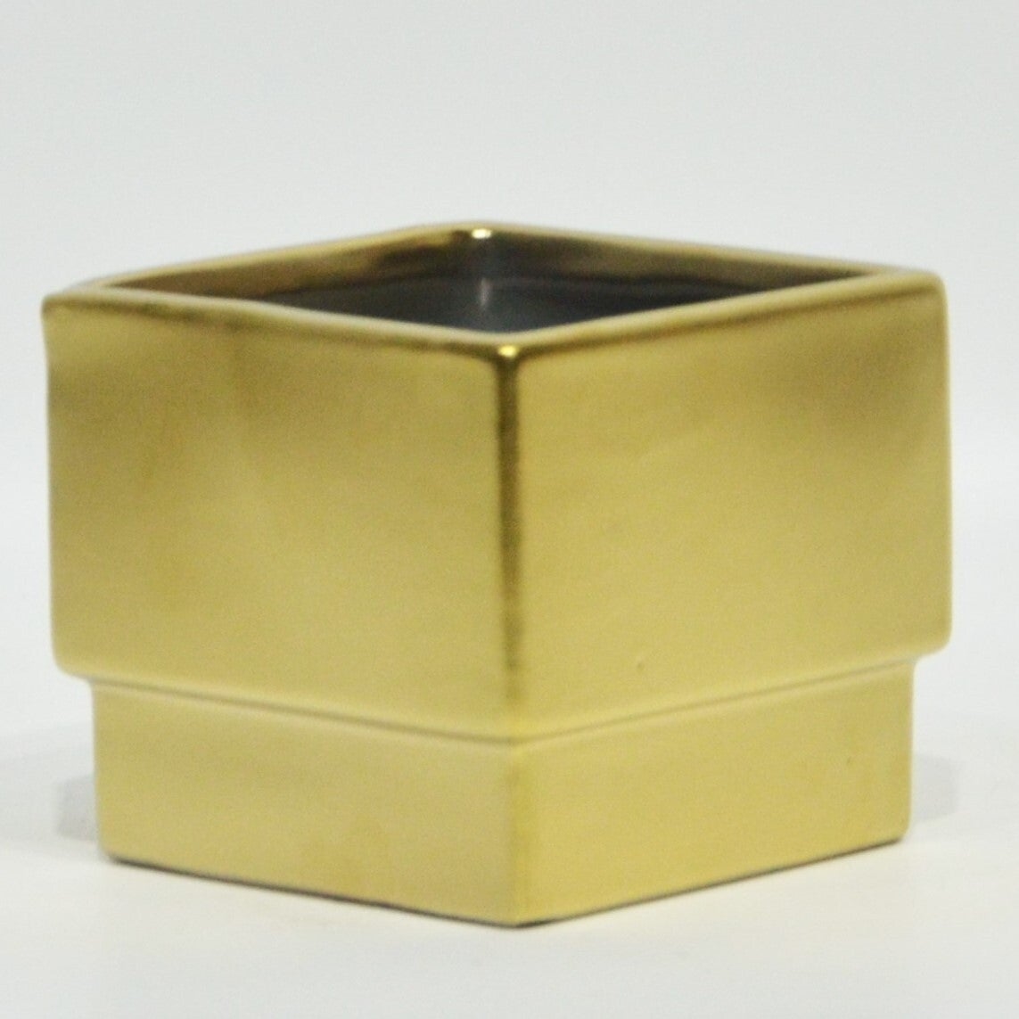 Matte Gold Square Planter