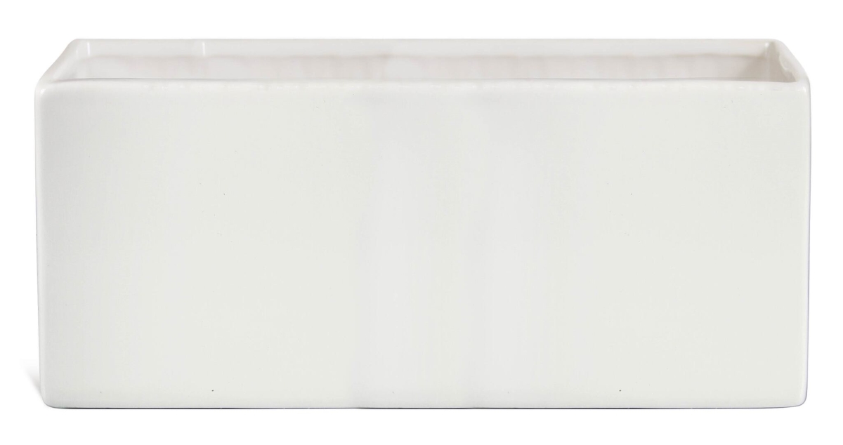 AI-CE30-299_Q01 Rectangular White Glazed Planter