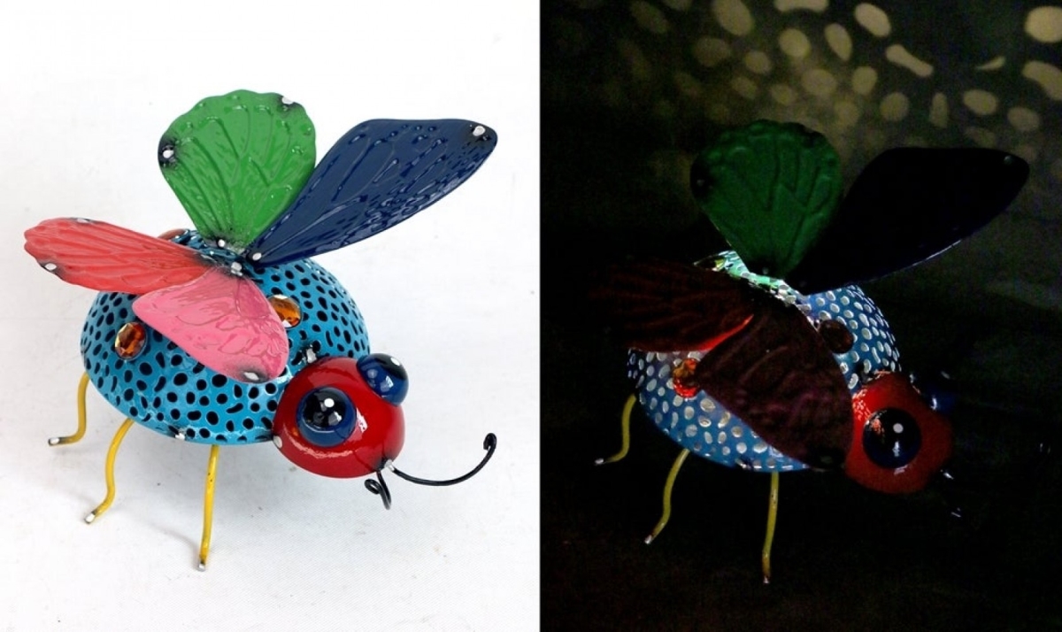 AI-GG9603_Q01 Led Ladybug With Butterfly Wings Figurine