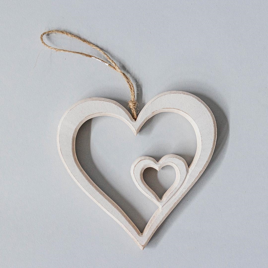 FP-HUS-611_Q01 Double Heart With String Holder Hanging Decoration