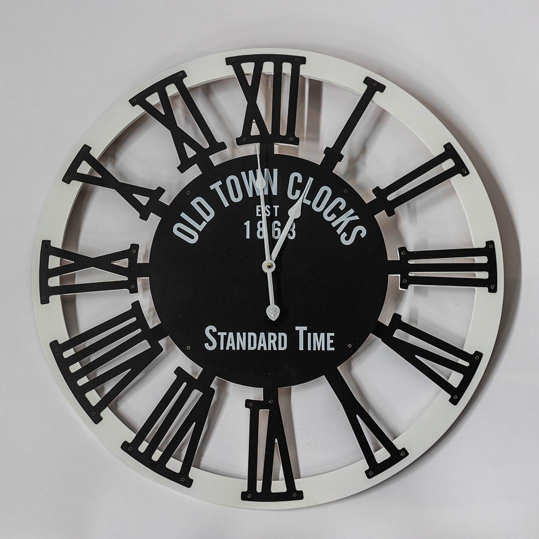 FP-MIN-343 Old Town Clocks Standard Time With Roman Numerals Wall Clock