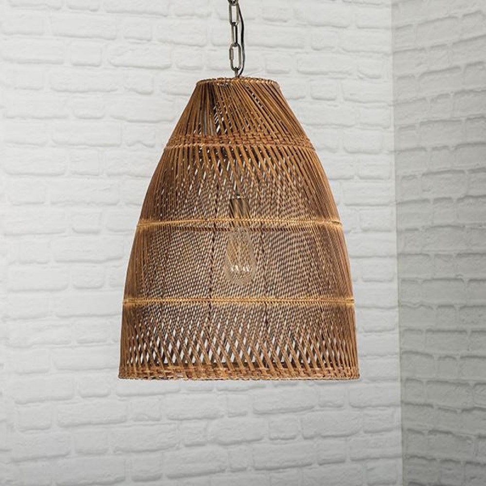 Picture of MDR Trading Inc. FP-LCD-353 Rattan Diagonal Woven Shade Pendant Lamp