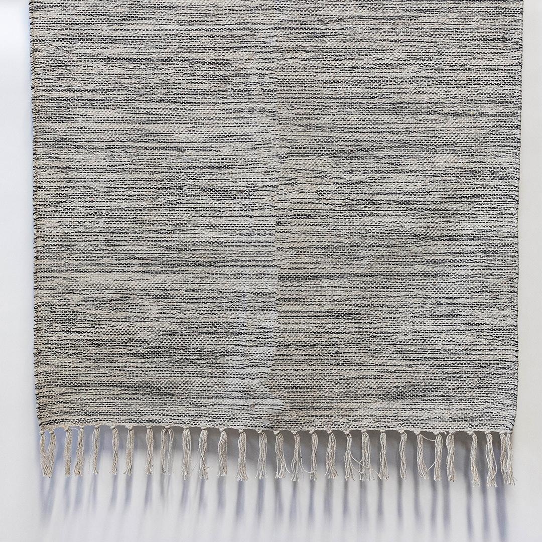 FP-IMT-252-S Black And Beige Pattern With Tassels Rug