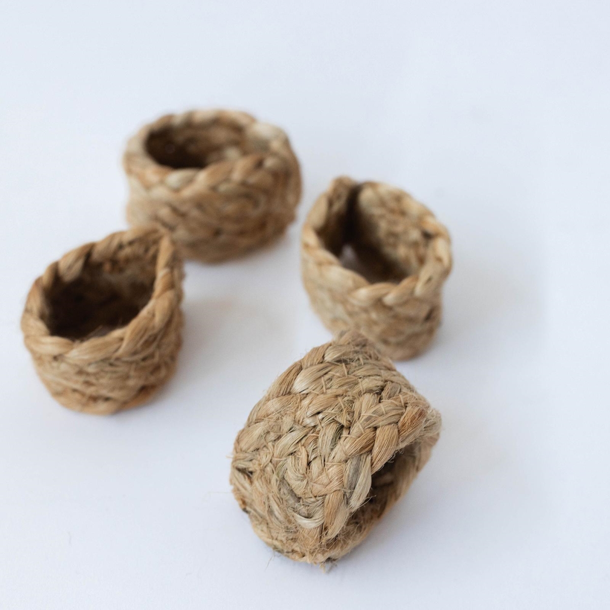 Picture of MDR Trading Inc. FP-IMT-240 Set Of 4 Braided Jute Napkin Ring