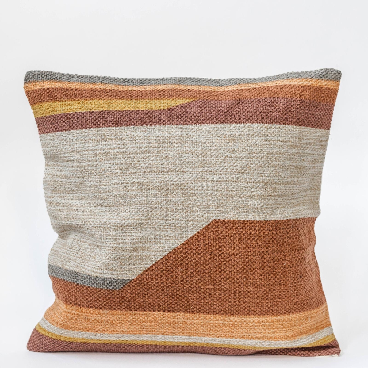 FP-IMT-256_Q01 Multi Colored Lined Patterns Cushion Cover