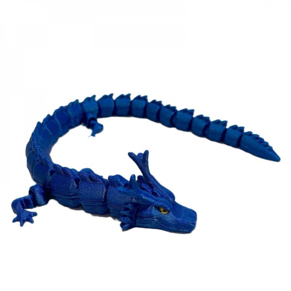 SC-105.75.754 3D Printed Sparkly Blue Dragon Figurine